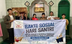 Spesial Hari Santri! Kegiatan Bakti Sosial Telah Dilaksanakan Santri Pesantren Al Hilal 2 Cipadung