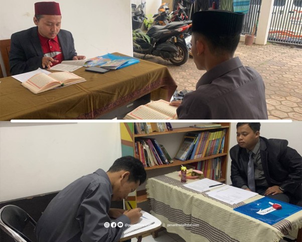 Suasana Ujian Lisan dan Ujian Tertulis Hari Pertama Santri Pesantren Al Hilal