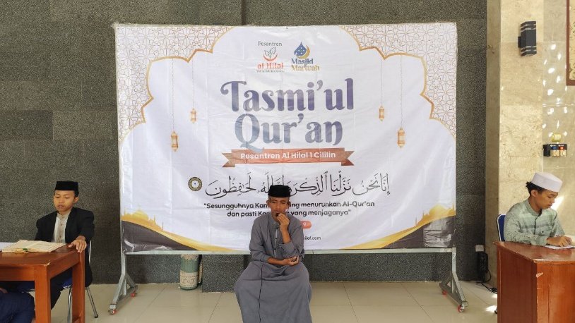 A person sitting in front of a banner AI-generated content may be incorrect.