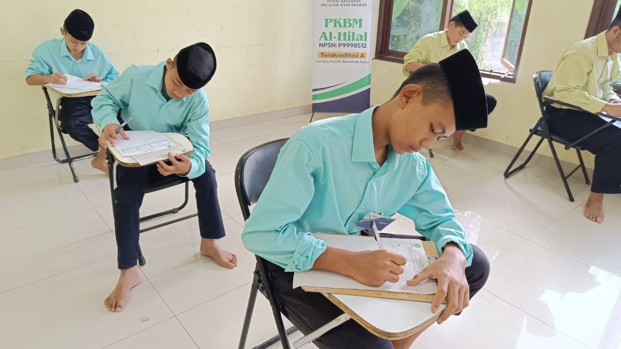 A group of boys sitting in a room writing on a book

AI-generated content may be incorrect.