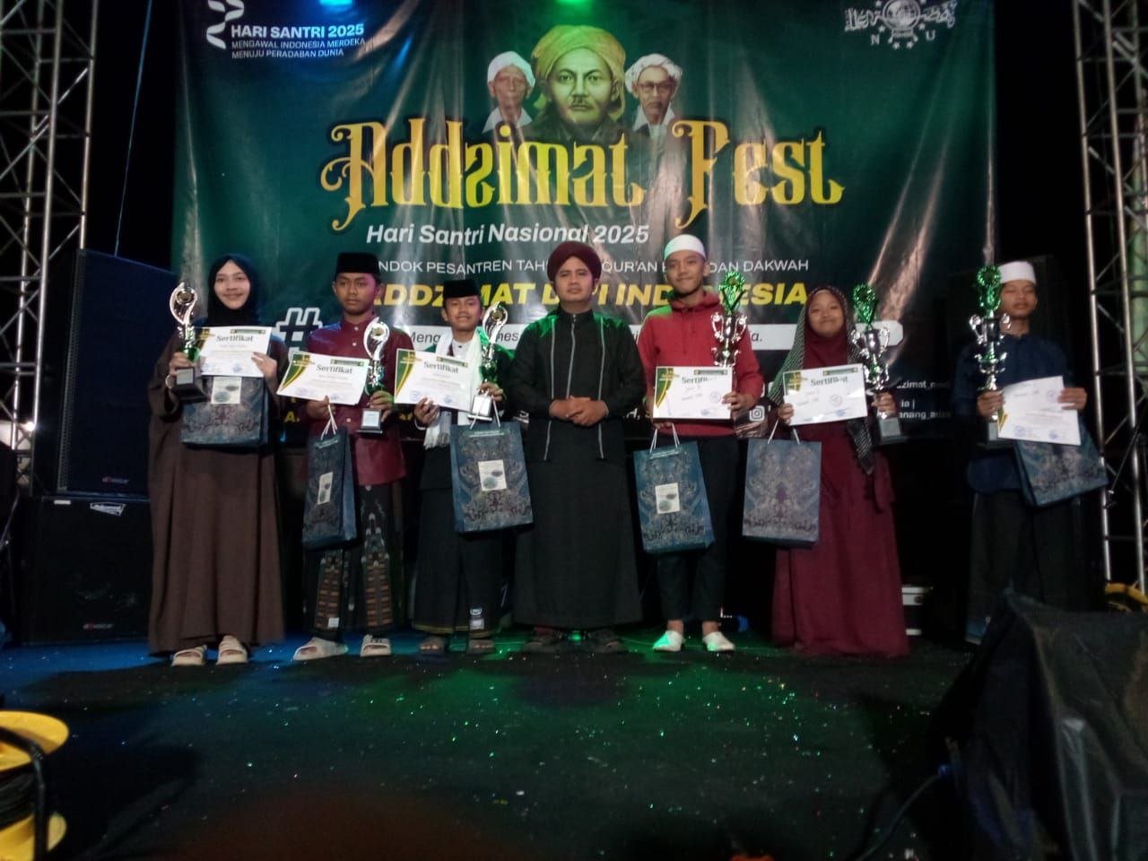 A group of people holding awards AI-generated content may be incorrect.